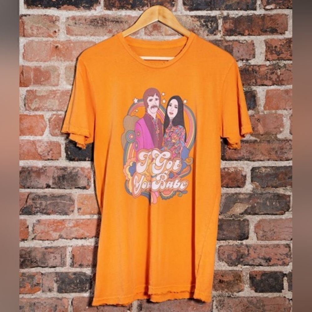NWOT Midnight Rider Sony & Cher I Got You Babe Sample Tee Size Medium